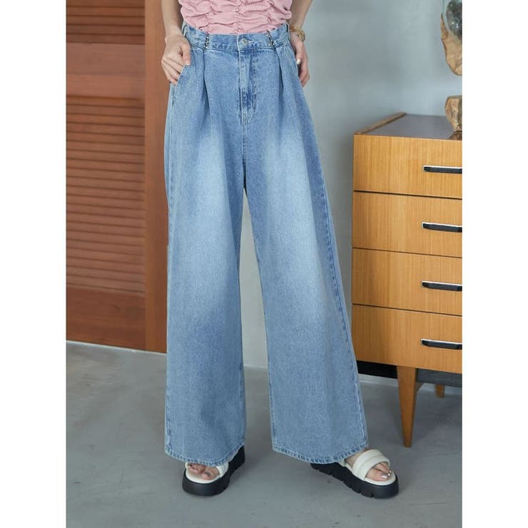 タックホックデニムパンツ | earth music&ecology  | 詳細画像44 