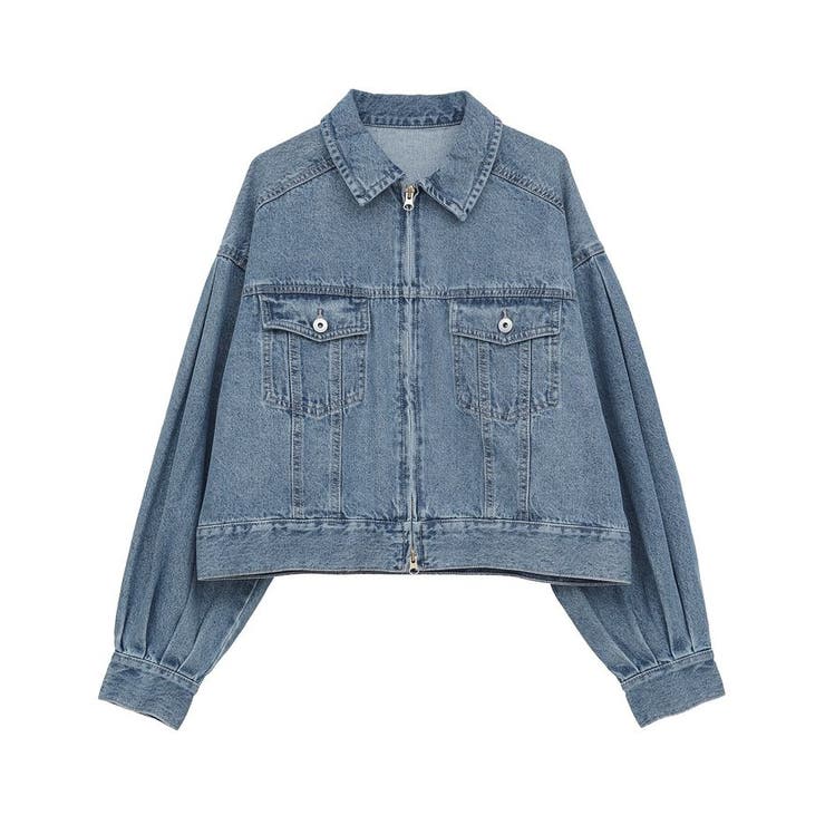 ショートジップデニムジャケット[品番：EMEW0049726]｜earth