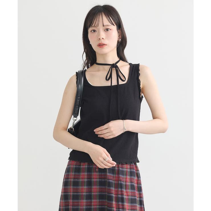 マルチwayネックホルターレースタンク | earth music&ecology  | 詳細画像11 