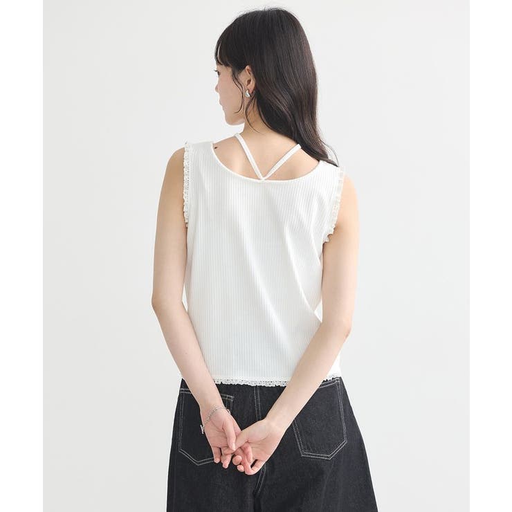 マルチwayネックホルターレースタンク | earth music&ecology  | 詳細画像5 