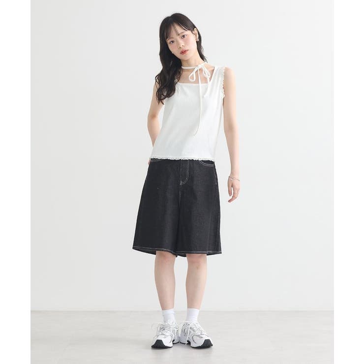 マルチwayネックホルターレースタンク | earth music&ecology  | 詳細画像7 