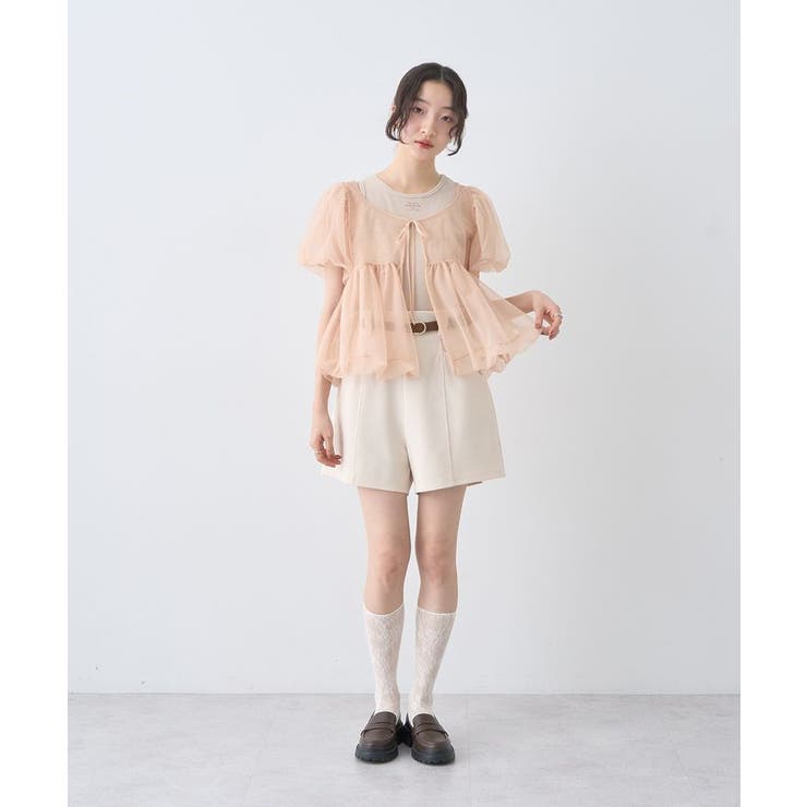 ベルト付きタブデザインショートパンツ | earth music&ecology  | 詳細画像6 