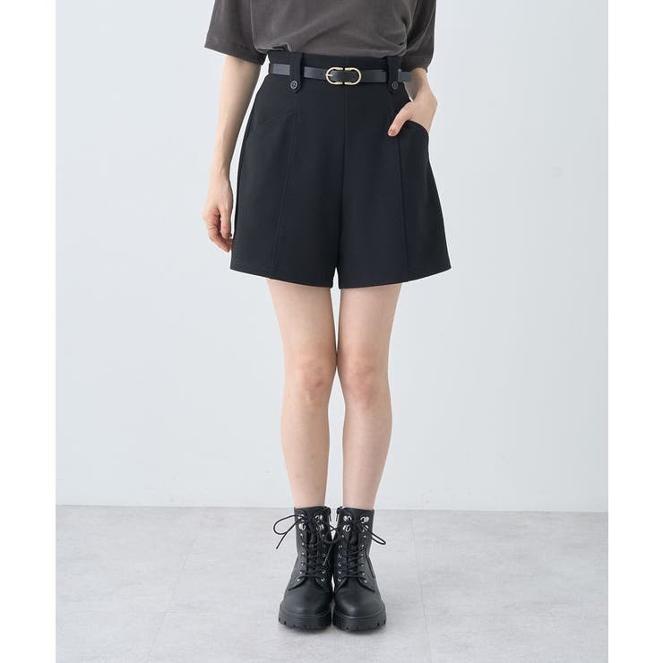 ベルト付きタブデザインショートパンツ | earth music&ecology  | 詳細画像16 