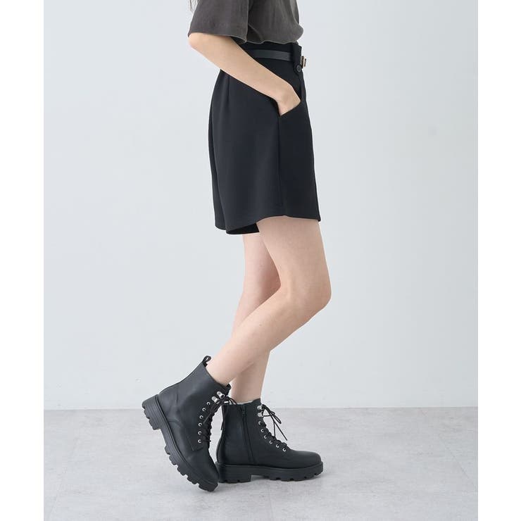 ベルト付きタブデザインショートパンツ | earth music&ecology  | 詳細画像19 