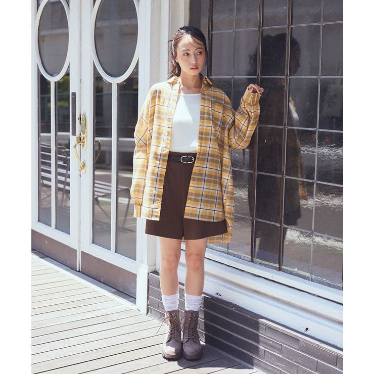 ベルト付きタブデザインショートパンツ | earth music&ecology  | 詳細画像26 