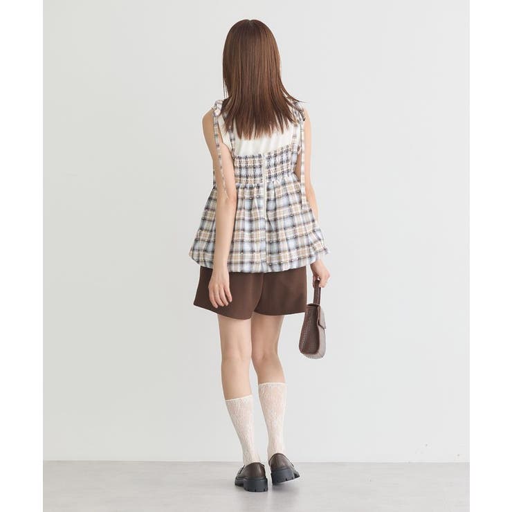 ベルト付きタブデザインショートパンツ | earth music&ecology  | 詳細画像33 