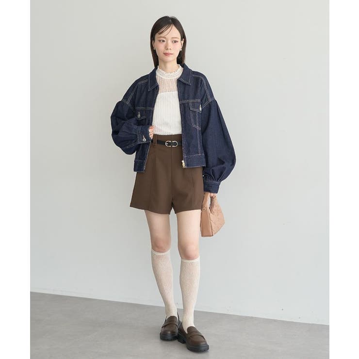 ベルト付きタブデザインショートパンツ | earth music&ecology  | 詳細画像41 