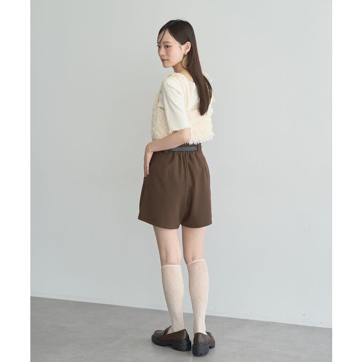 ベルト付きタブデザインショートパンツ | earth music&ecology  | 詳細画像44 