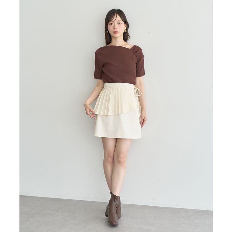 SET2点プリーツラップスカート＋ミニスカート | earth music&ecology  | 詳細画像18 