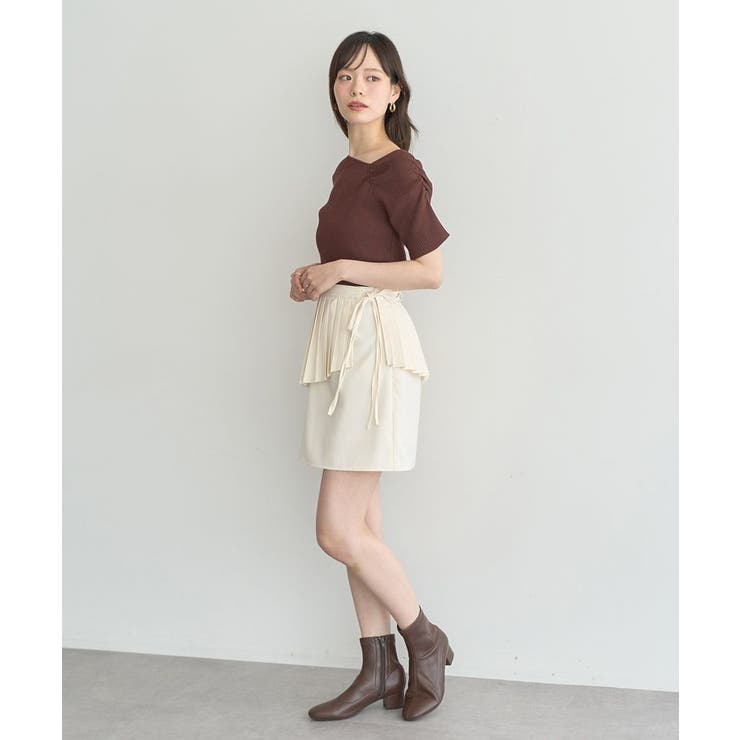 SET2点プリーツラップスカート＋ミニスカート | earth music&ecology  | 詳細画像19 