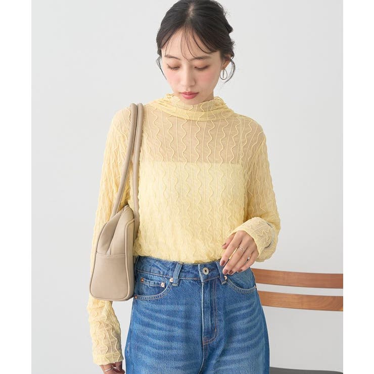 ハイネックシアーうねうねプルオーバー | earth music&ecology  | 詳細画像16 