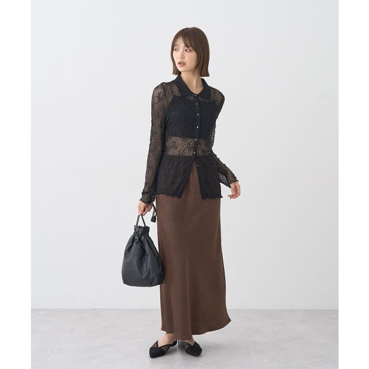 ストレッチレースシャツ | earth music&ecology  | 詳細画像20 