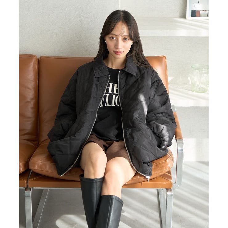 【WEB限定】ダブルステッチキルティングコート | earth music&ecology  | 詳細画像16 