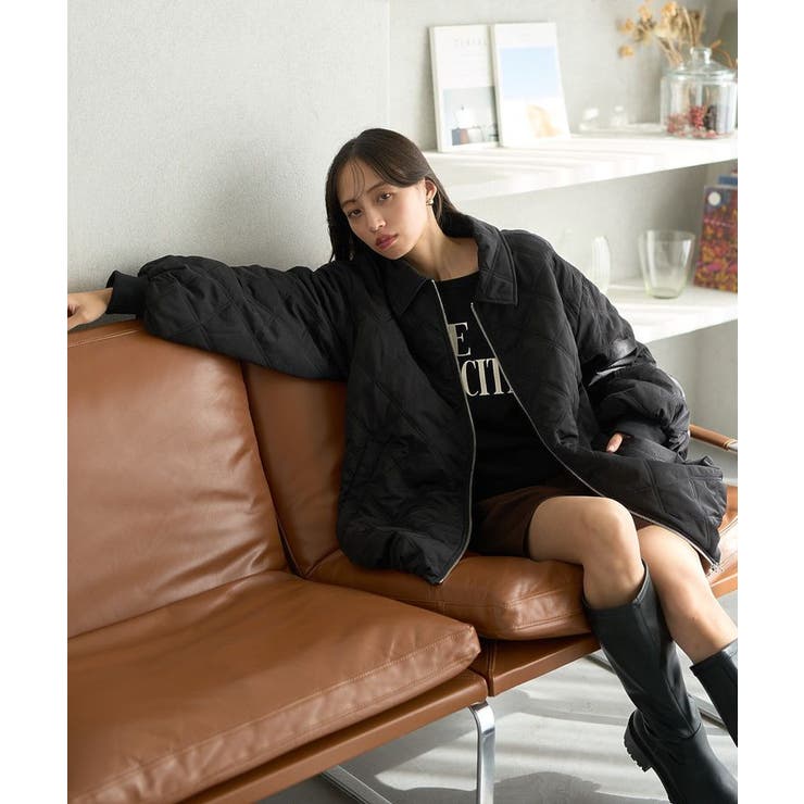 【WEB限定】ダブルステッチキルティングコート | earth music&ecology  | 詳細画像19 