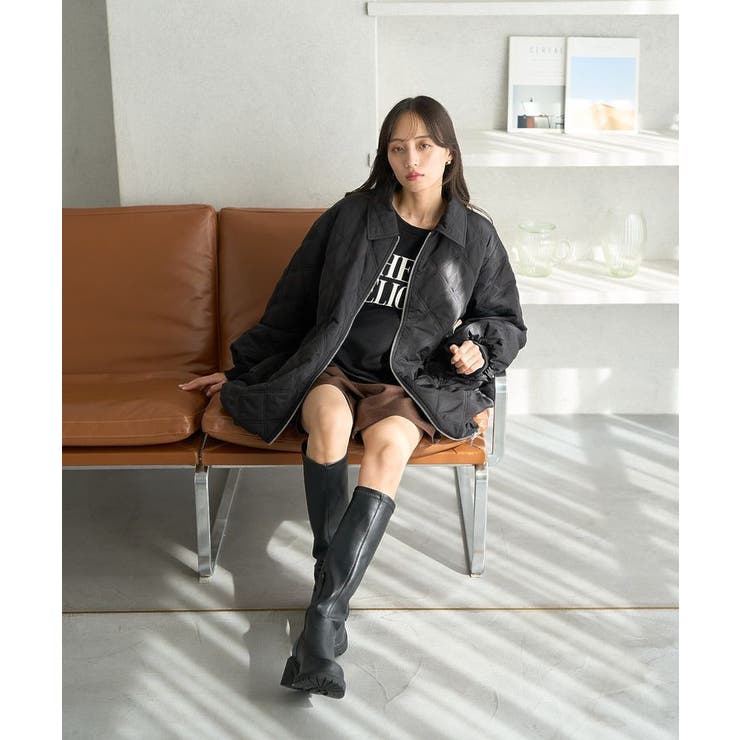 【WEB限定】ダブルステッチキルティングコート | earth music&ecology  | 詳細画像21 