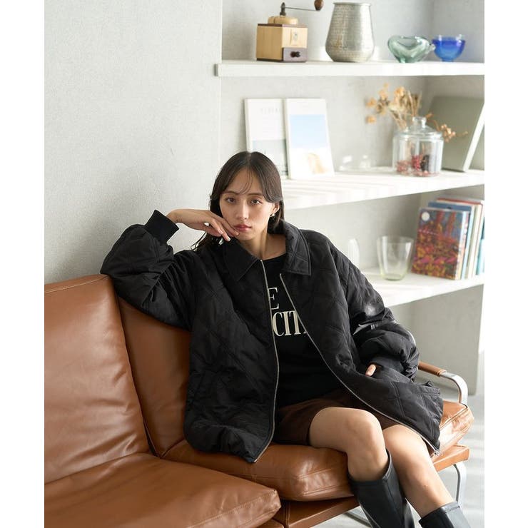 【WEB限定】ダブルステッチキルティングコート | earth music&ecology  | 詳細画像22 