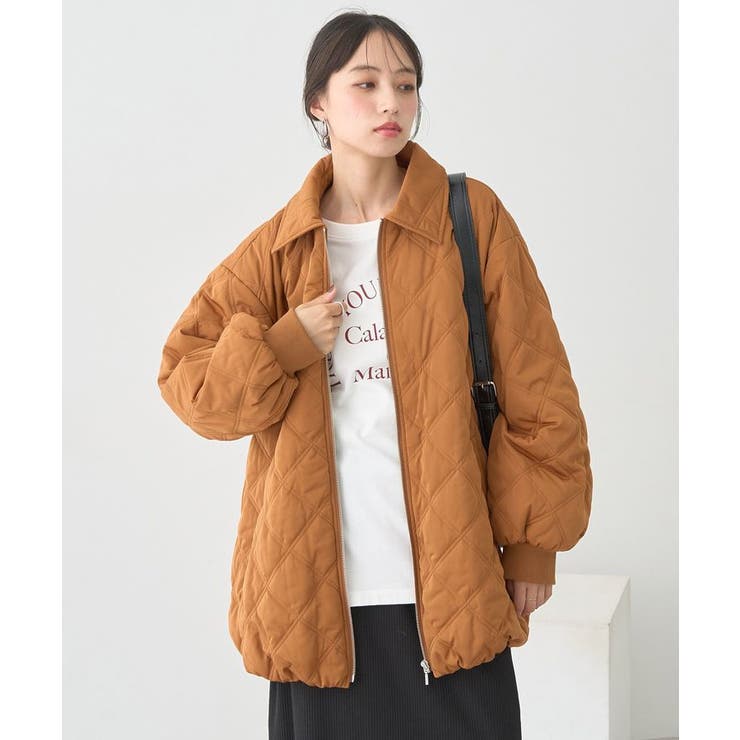 【WEB限定】ダブルステッチキルティングコート | earth music&ecology  | 詳細画像3 