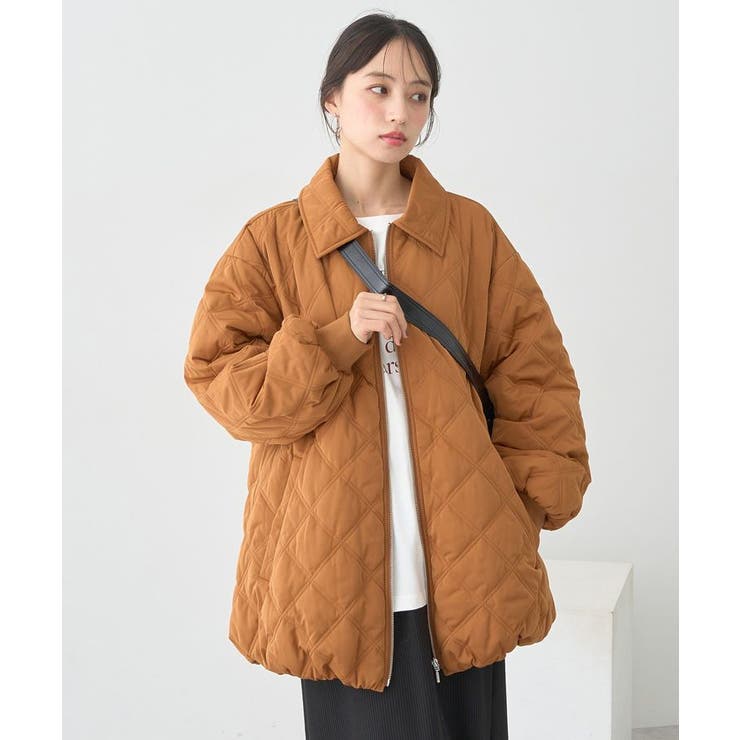 WEB限定】ダブルステッチキルティングコート[品番：EMEW0050521