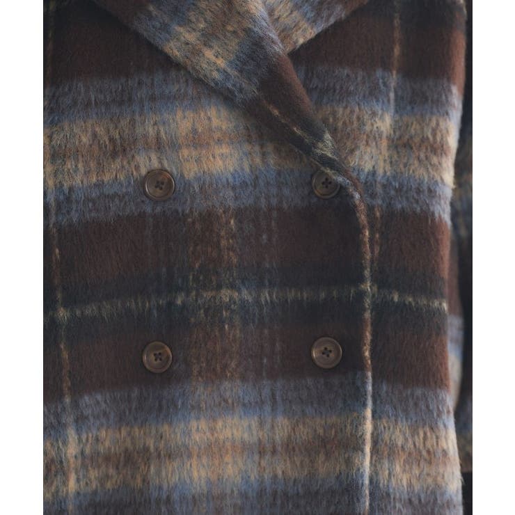 チェックシャギーコート | earth music&ecology  | 詳細画像29 