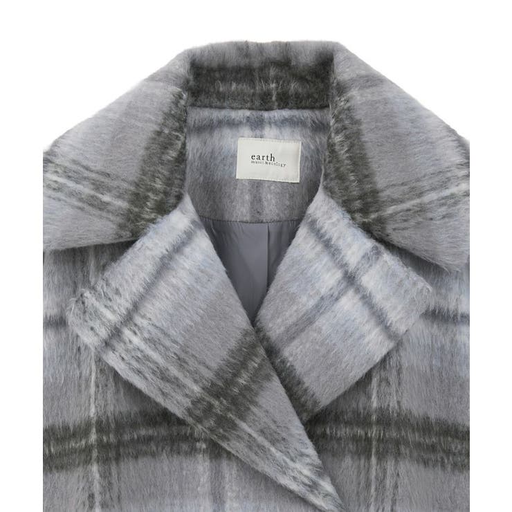 チェックシャギーコート | earth music&ecology  | 詳細画像32 