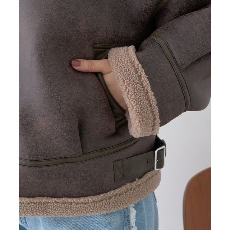 フェイクムートンジャケット | earth music&ecology  | 詳細画像15 