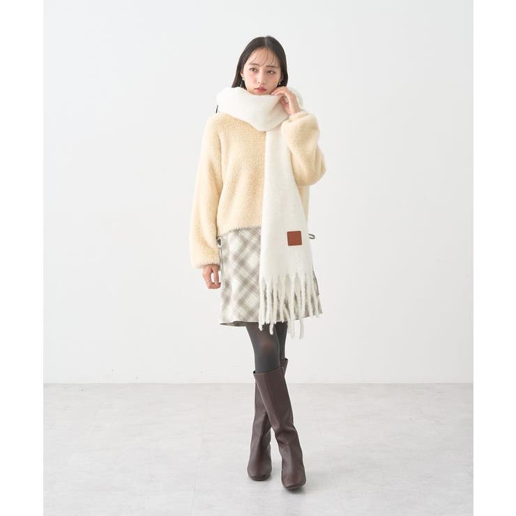 ワンポイントビッグマフラー | earth music&ecology  | 詳細画像4 