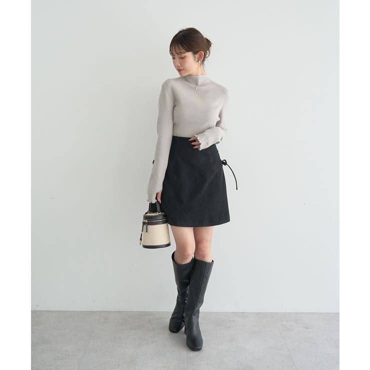 サイドレースアップミニスカート | earth music&ecology  | 詳細画像22 