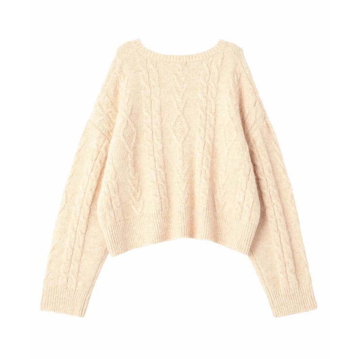 モヘヤタッチケーブルニットプルオーバー | earth music&ecology  | 詳細画像21 