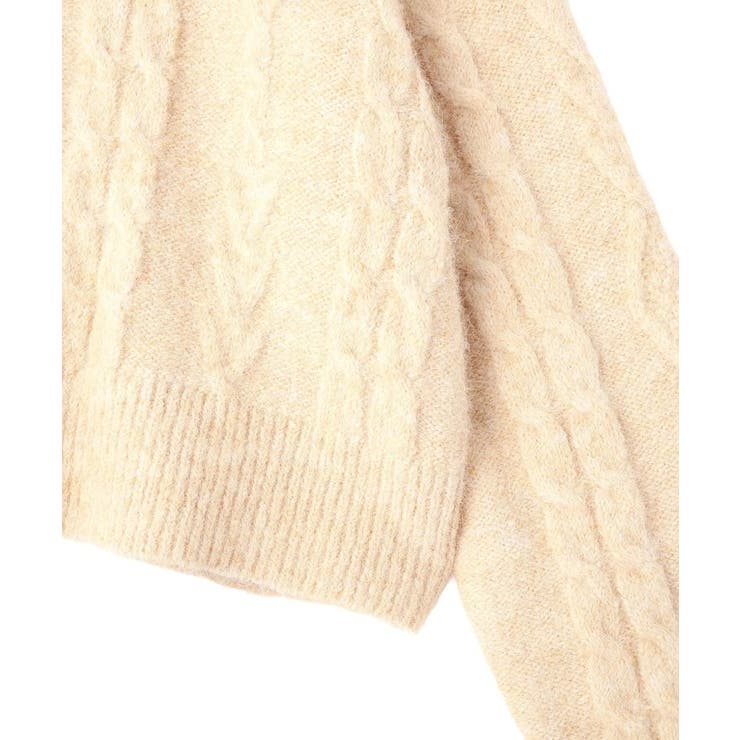 モヘヤタッチケーブルニットプルオーバー | earth music&ecology  | 詳細画像24 