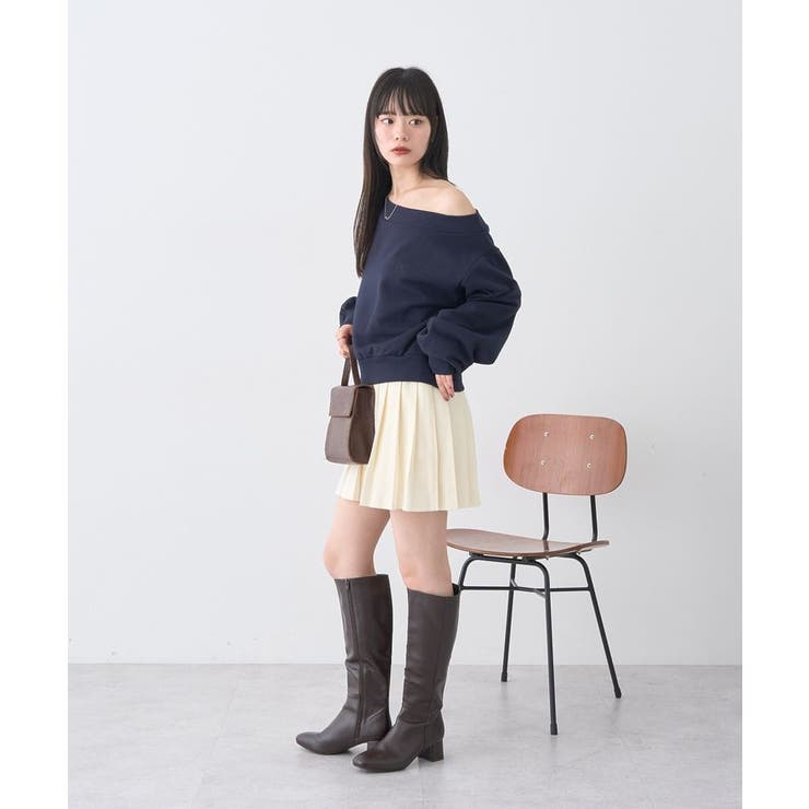 ニットプリーツスカート | earth music&ecology  | 詳細画像7 