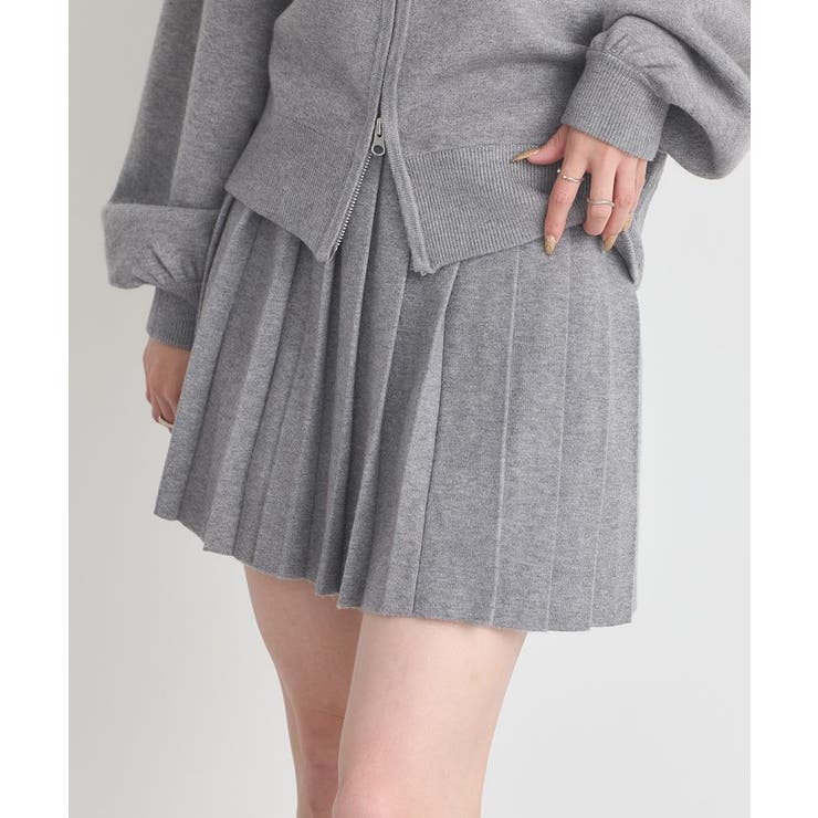 ニットプリーツスカート | earth music&ecology  | 詳細画像9 
