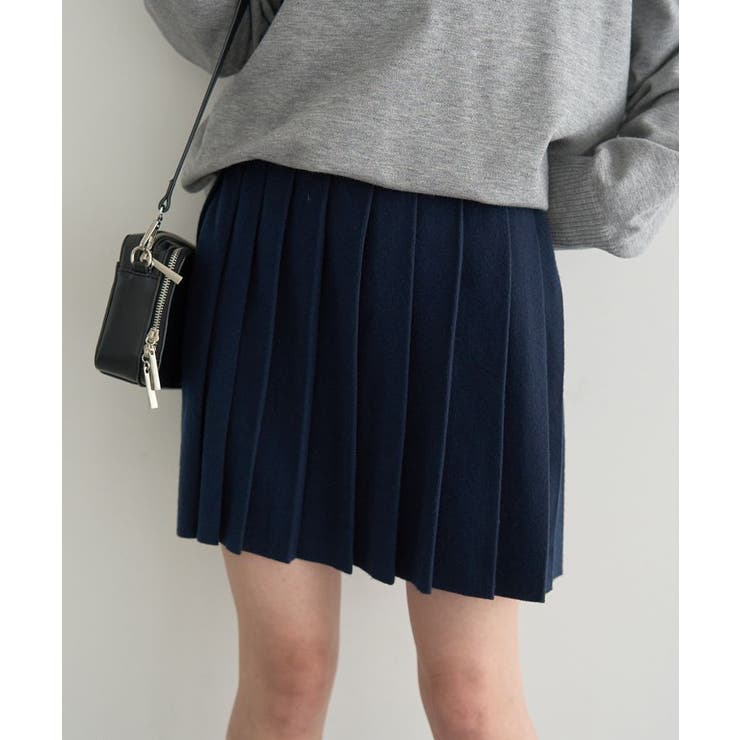 ニットプリーツスカート | earth music&ecology  | 詳細画像15 