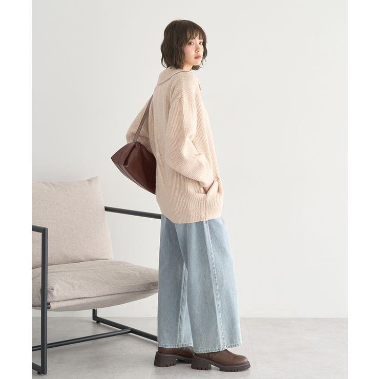 襟付きニットアウター | earth music&ecology  | 詳細画像24 