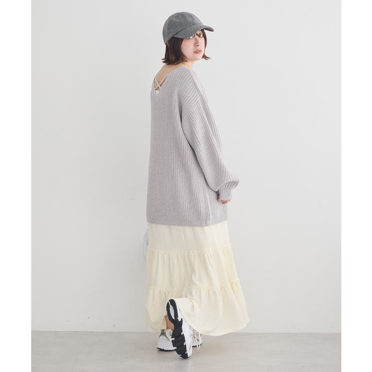 メロー切替フレアスカート | earth music&ecology  | 詳細画像16 