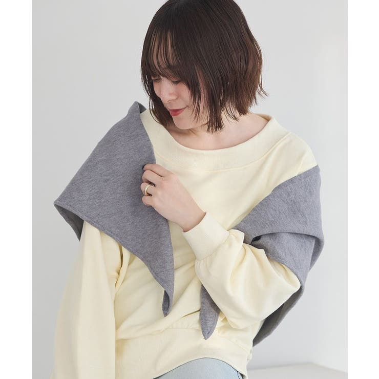 グレー | 三角ニットストール | earth music&ecology 