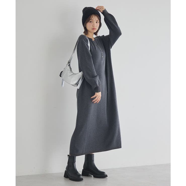 ソウバリヘンリーニットワンピース | earth music&ecology  | 詳細画像3 