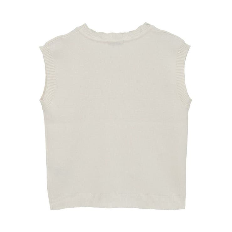 フラワーモチーフニットベスト | earth music&ecology  | 詳細画像20 