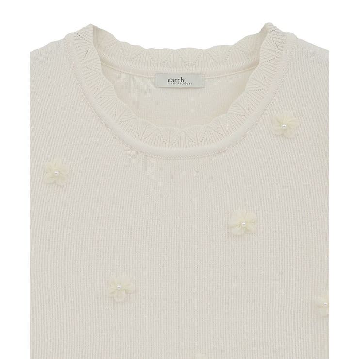 フラワーモチーフニットベスト | earth music&ecology  | 詳細画像21 