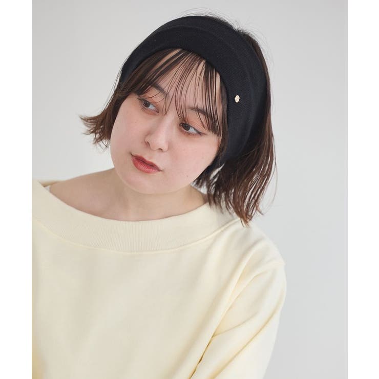 ブラック | リブニットターバン | earth music&ecology 
