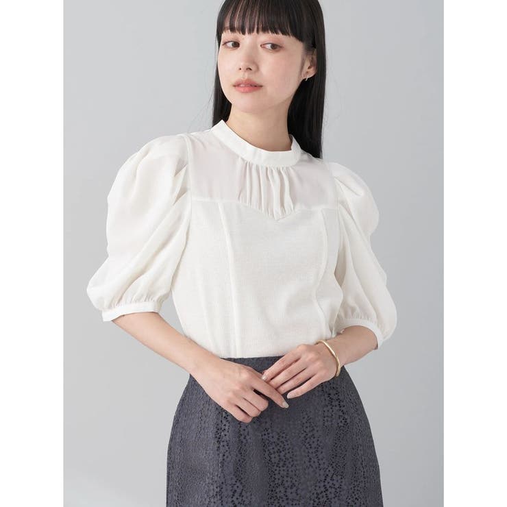 アイボリー | リブドッキングプルオーバー | earth music&ecology 