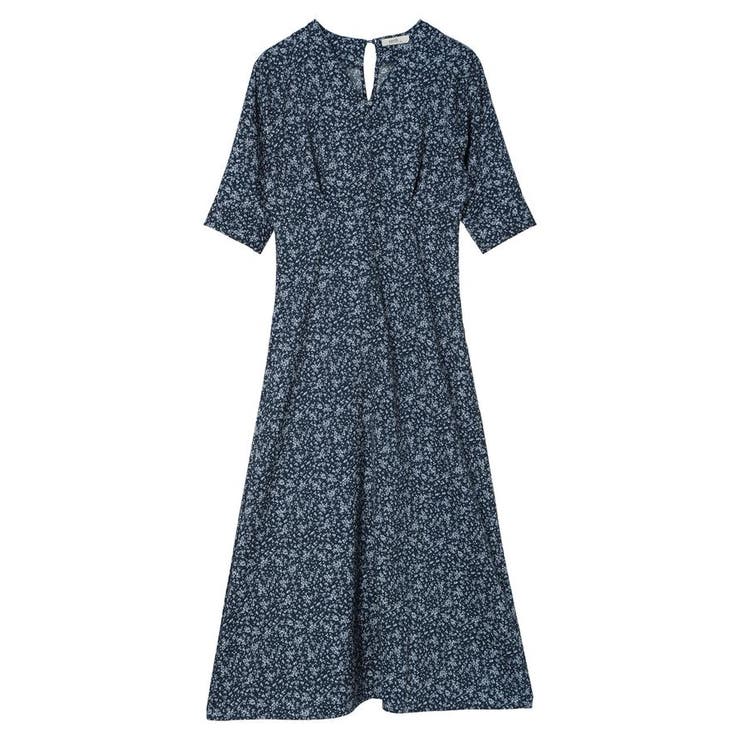 ⭐︎A/P⭐︎讃美歌ワンピース♬細身(日本製) 小花柄Vネックワンピース[品番：EMEW0044220]｜earth