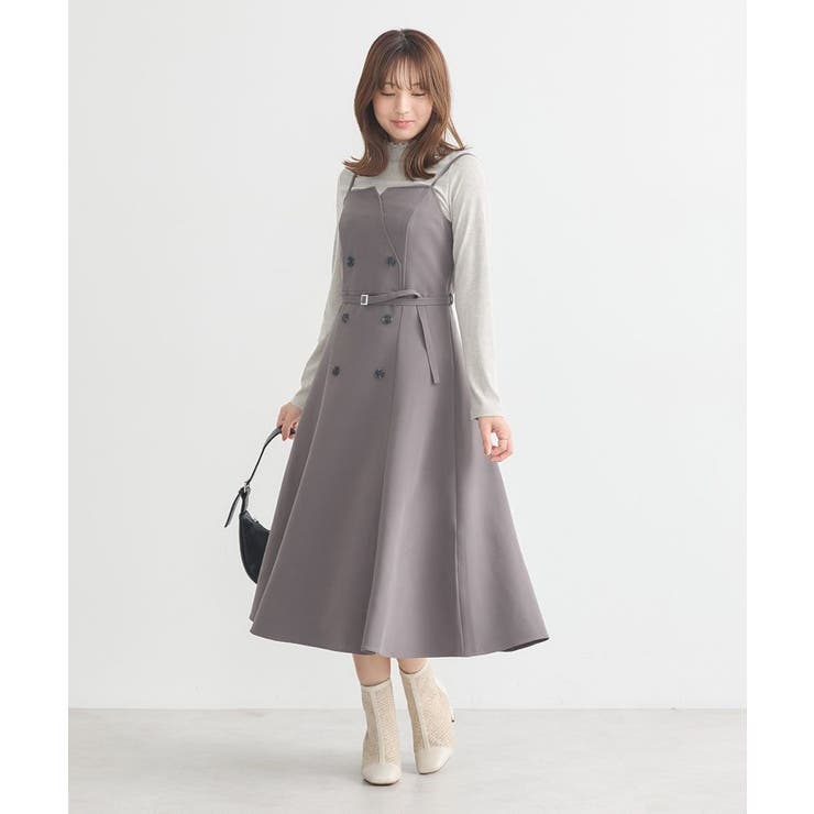 トレンチ風キャミワンピース[品番：EMEW0046065]｜earth music&ecology