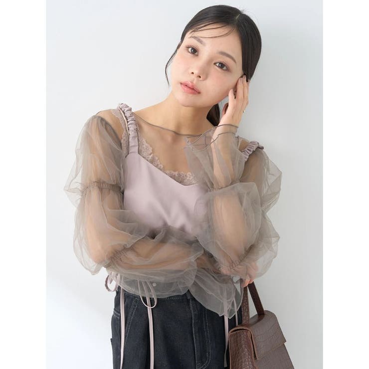 袖デザインシアープルオーバー[品番：EMEW0044890]｜earth