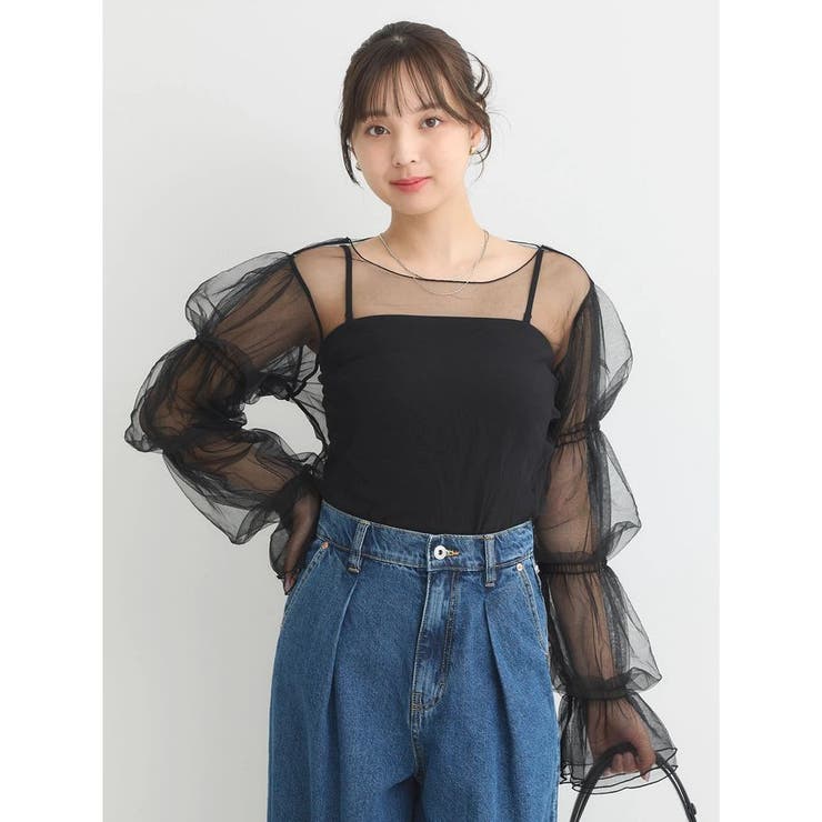 袖デザインシアープルオーバー[品番：EMEW0044890]｜earth