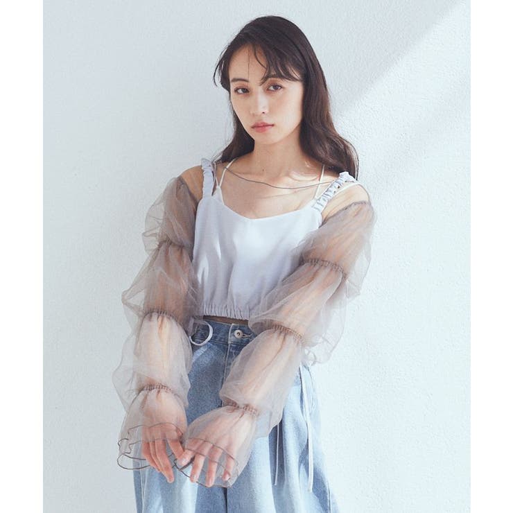 袖デザインシアープルオーバー[品番：EMEW0044890]｜earth