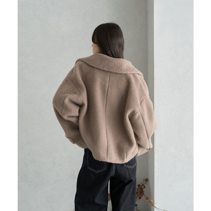 シャギーショートコート[品番：EMEW0046588]｜earth