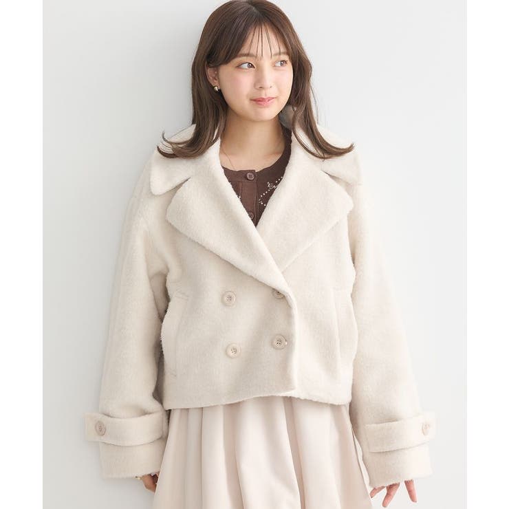 土日限定価格 シェリエ sheller ブークレコクーンショートコート