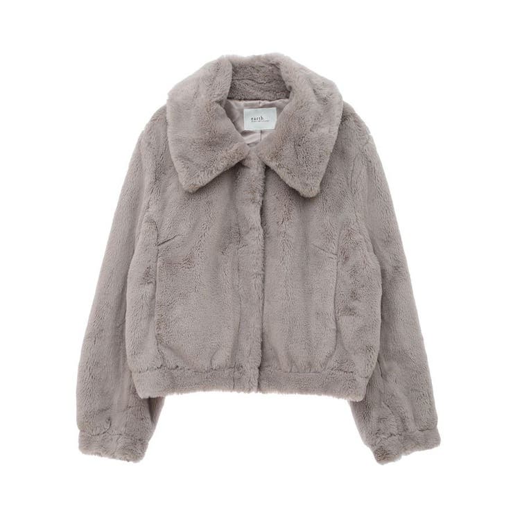 エコファーショートジャケット ブラウン　celon OUTER – célon