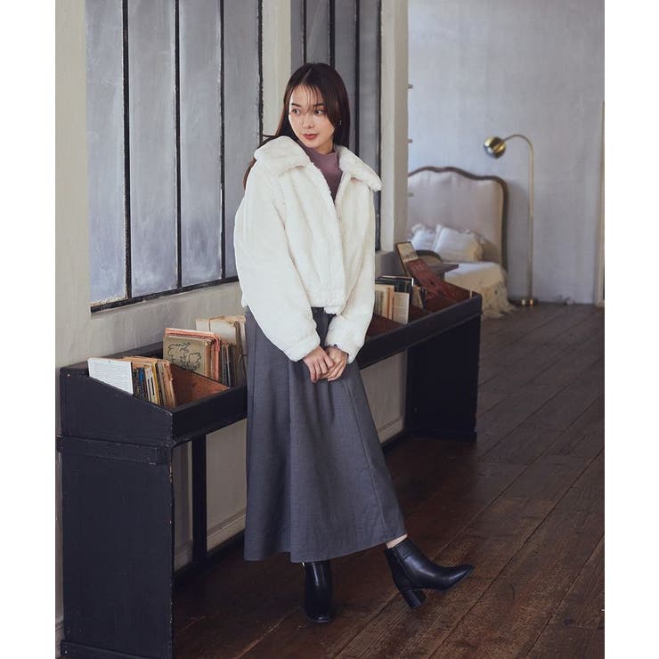 ファーショートコート[品番：EMEW0046440]｜earth music&ecology