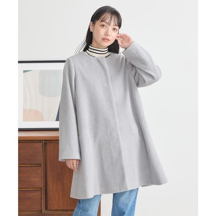 ファーカフスノーカラーコート | earth music&ecology  | 詳細画像19 